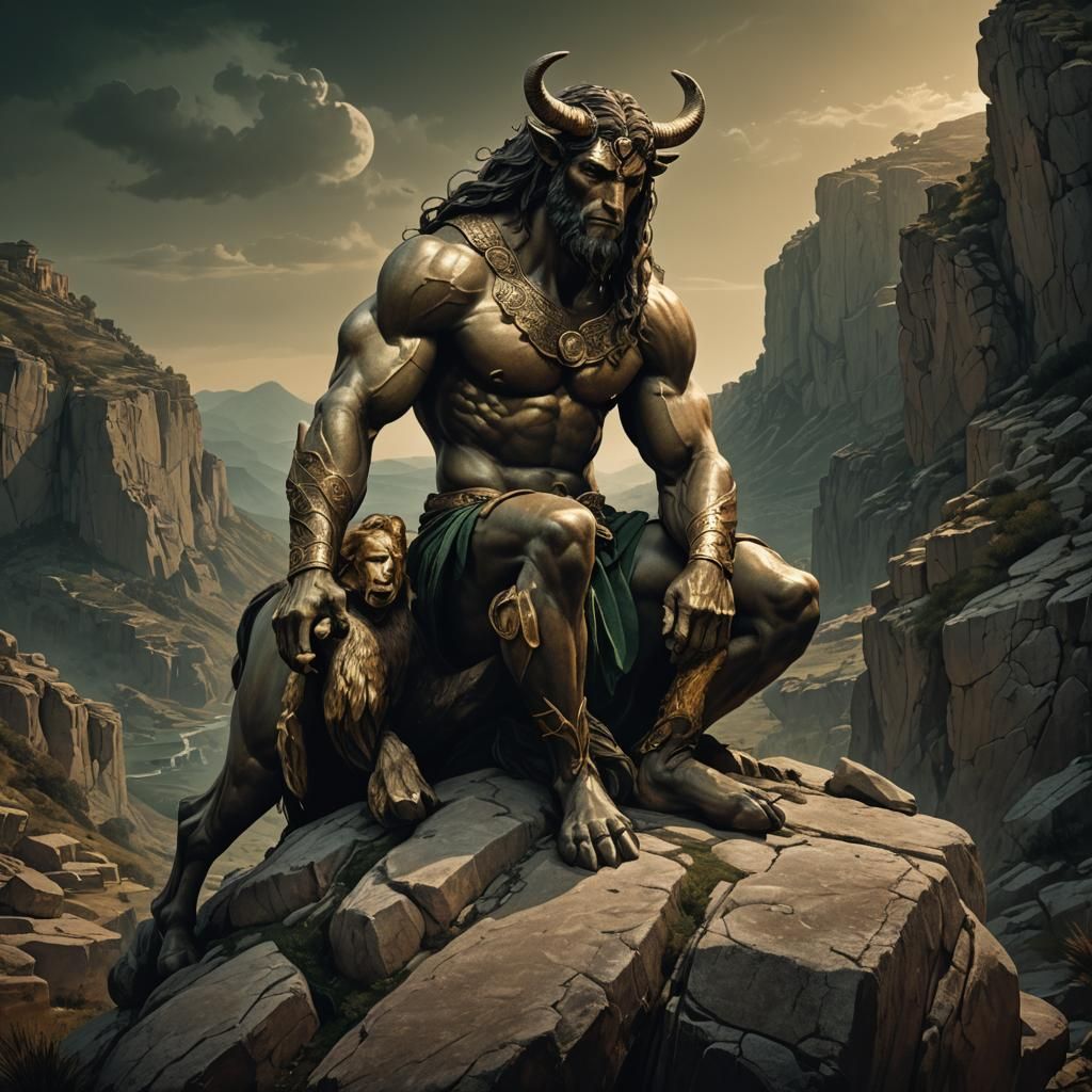 Chiron the Centaur in Dark Fantasy Style