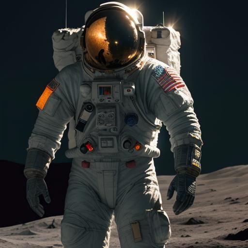 Astronauts on the Moon: Digital Matte Painting