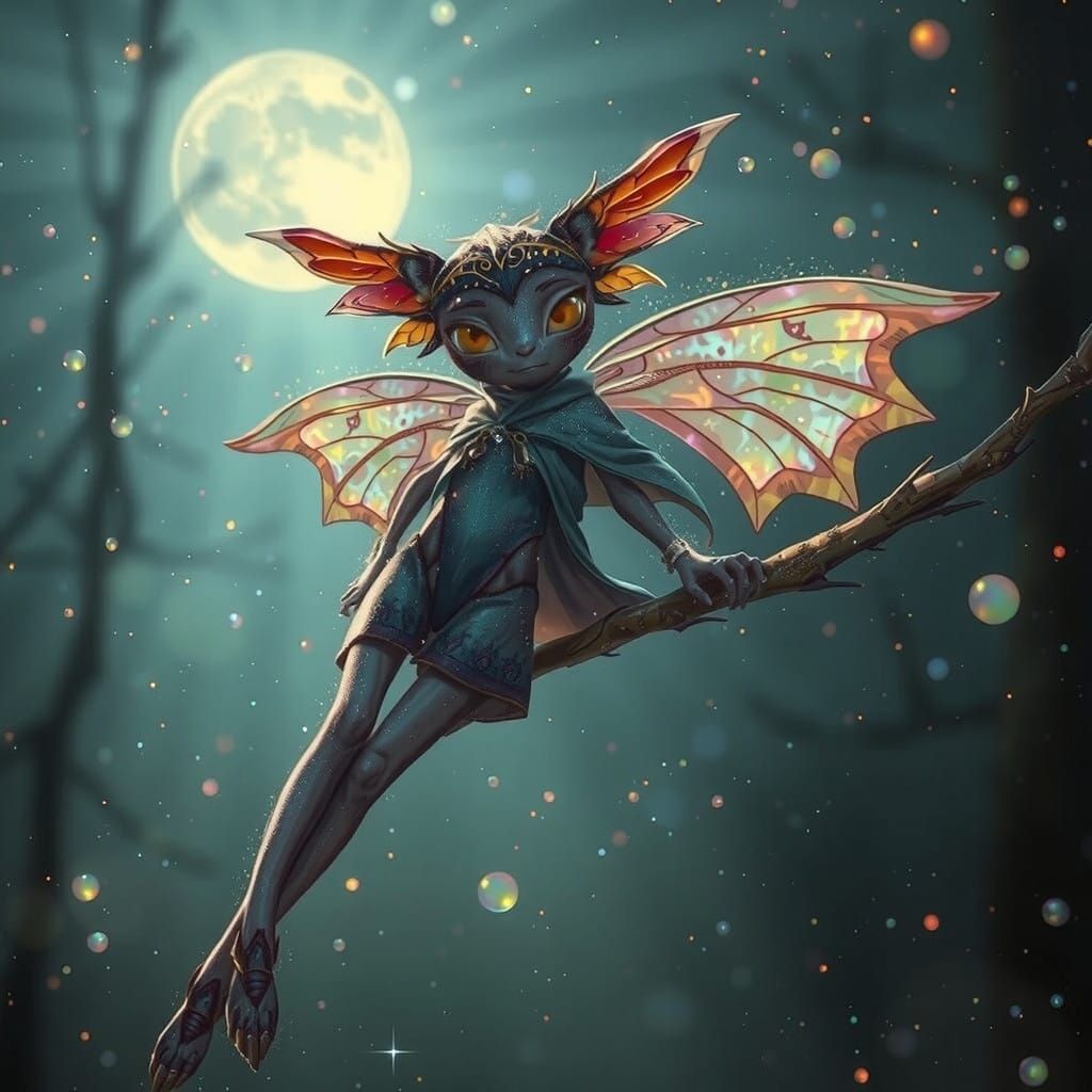 Majestic Firefly in Ethereal Swarm, Snowglobe Digital Anime
