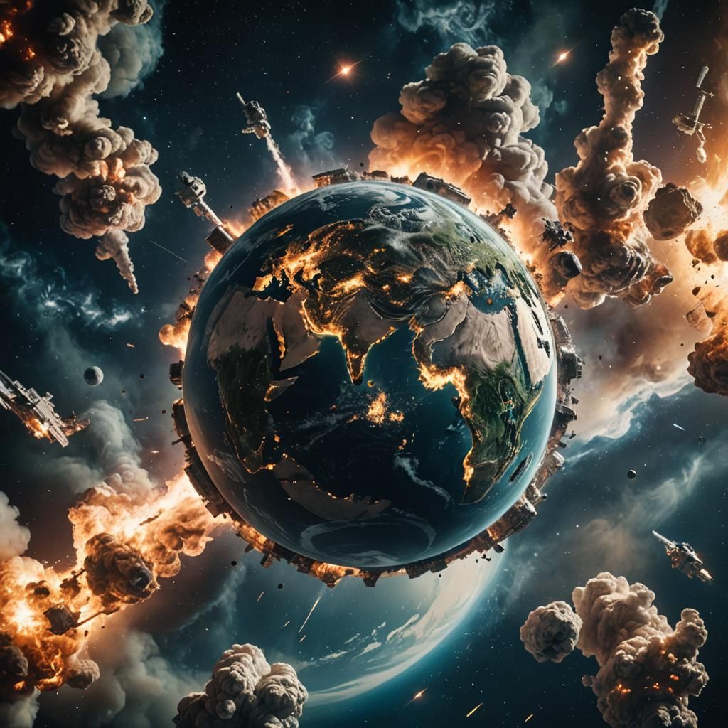 Earth Plagued by Climate Change: A Cinematic Still