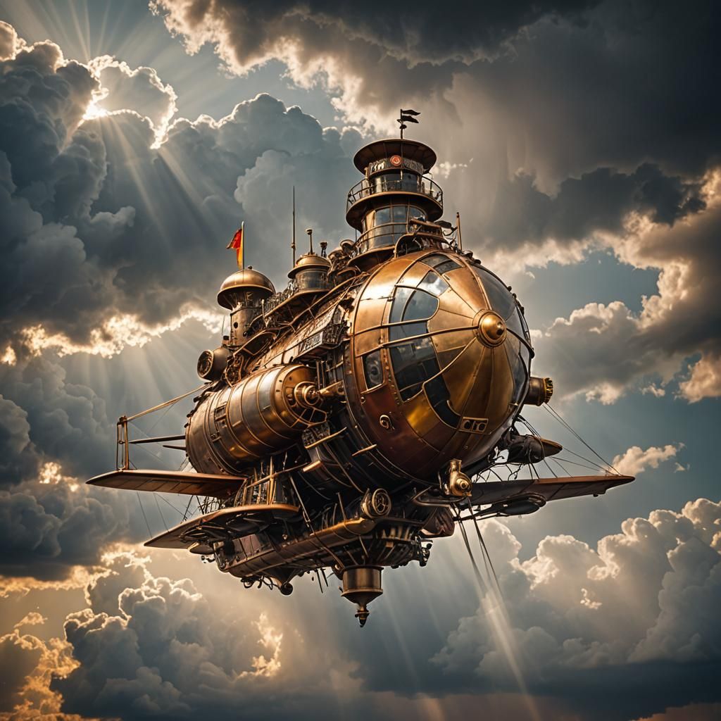 Steampunk air ship 2