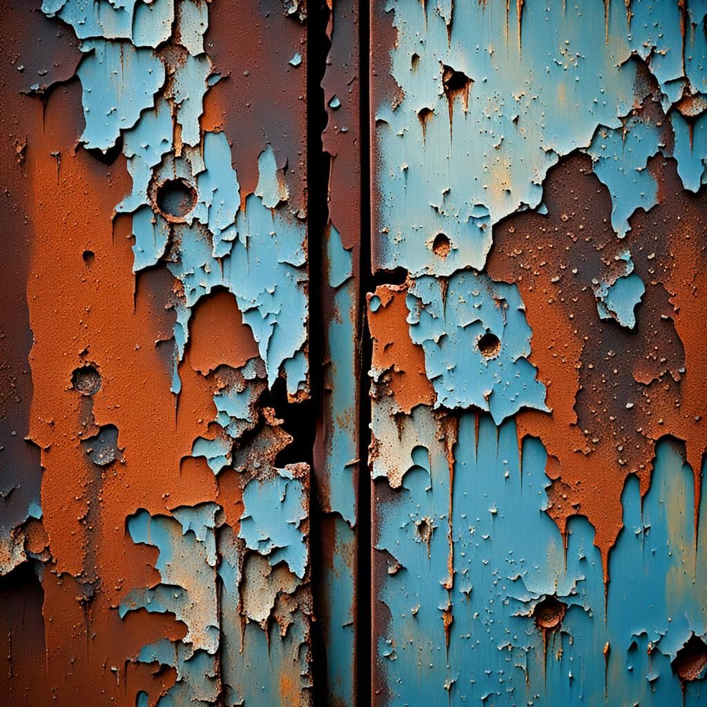 Abstract Rust and Corrosion in Wabi Sabi Style