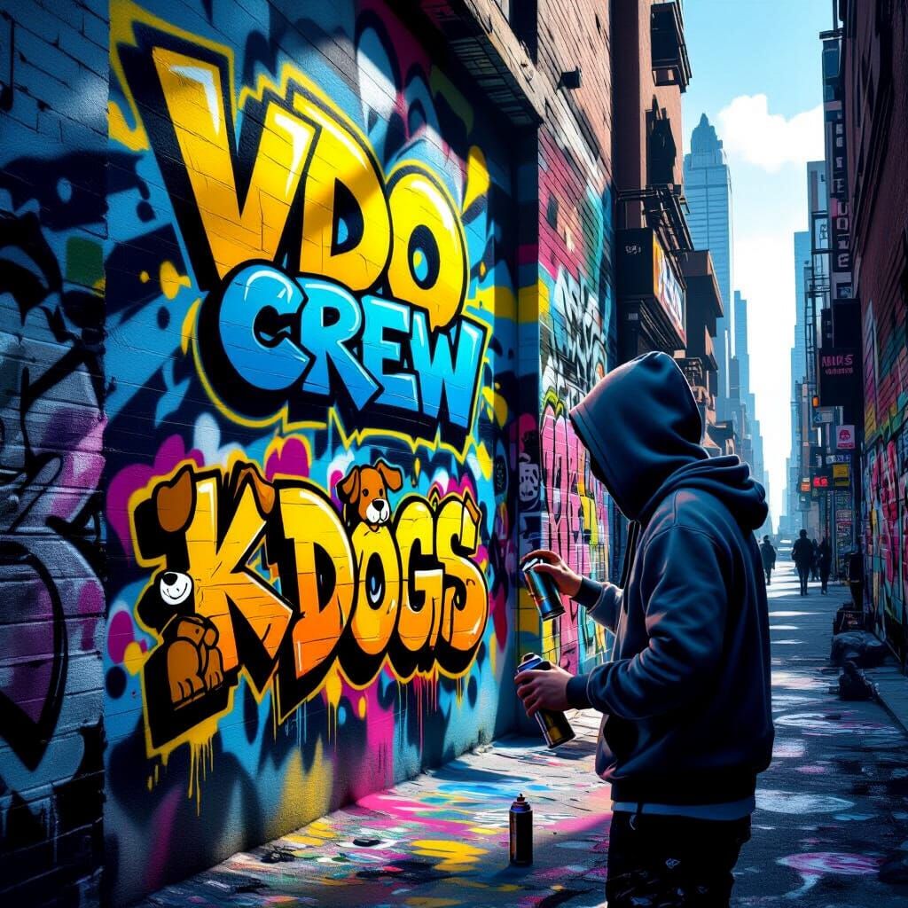 Urban Alley Graffiti Art with Artist JORA