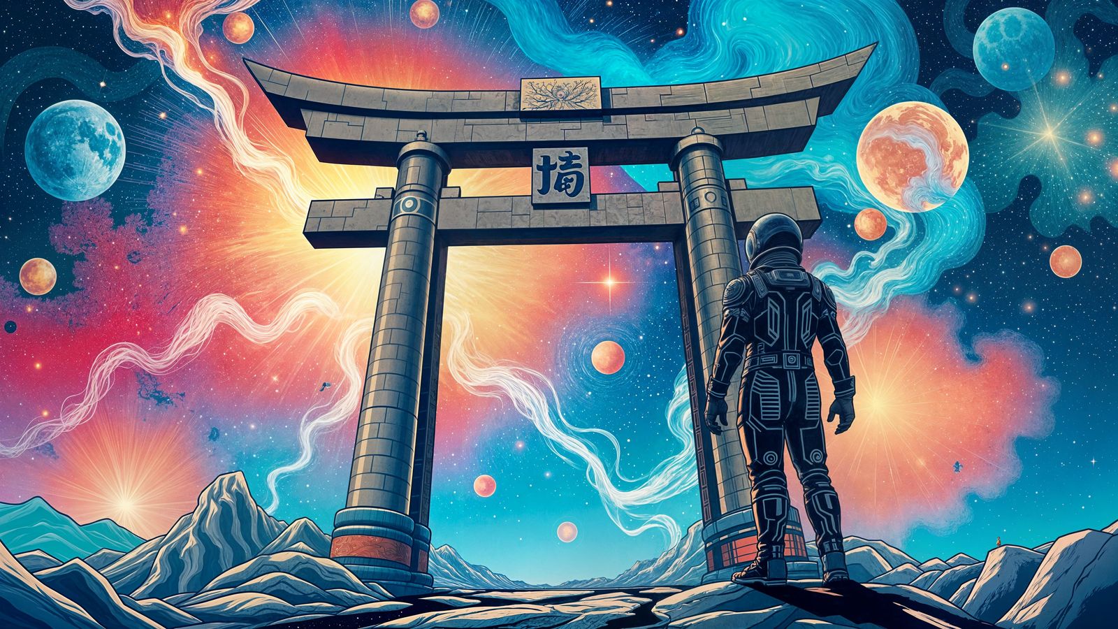 Ukiyo-e Style Album Art for Prog Rock Band