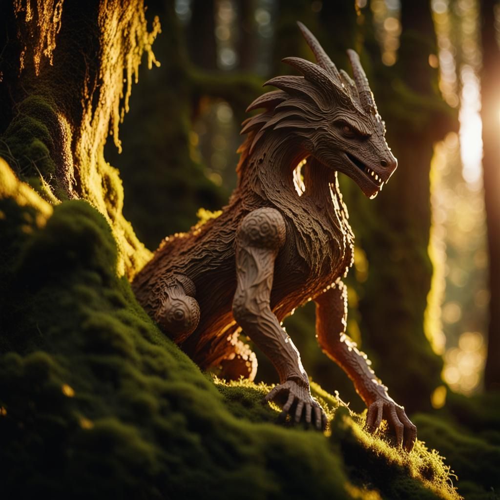 Decaying Wood Carving Comes to Life