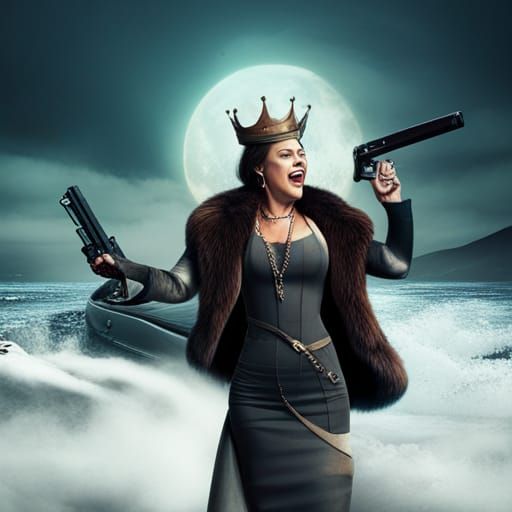 Female Mafia Boss: Epic Cinematic Digital Painting