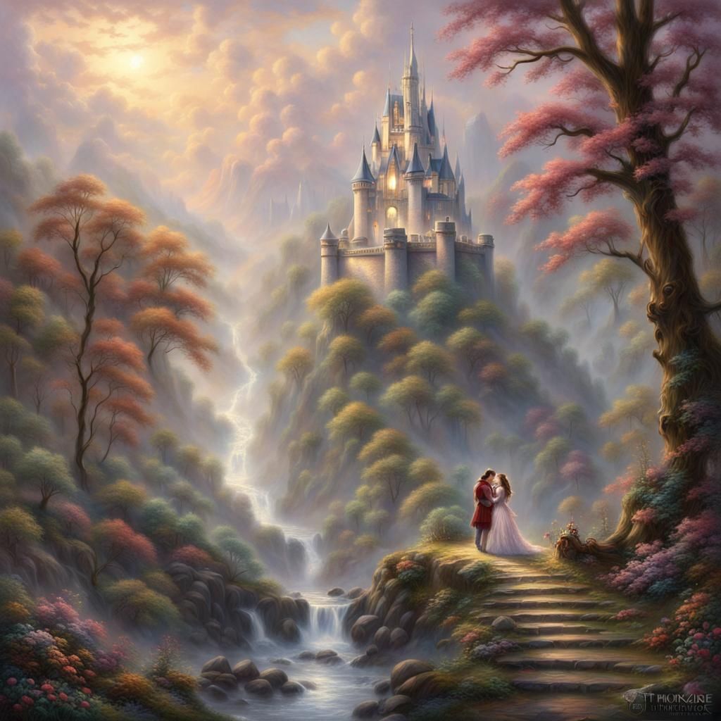 Loving King and Queen in Ethereal Fantasy Setting