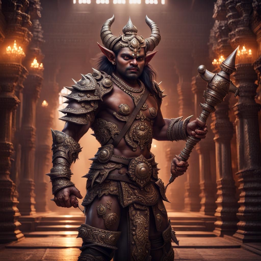 Asura: Demon Priest in Studded Leather Armor