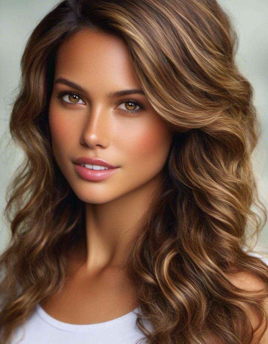 Detailed Portrait of Polynesian Woman in Realism Style