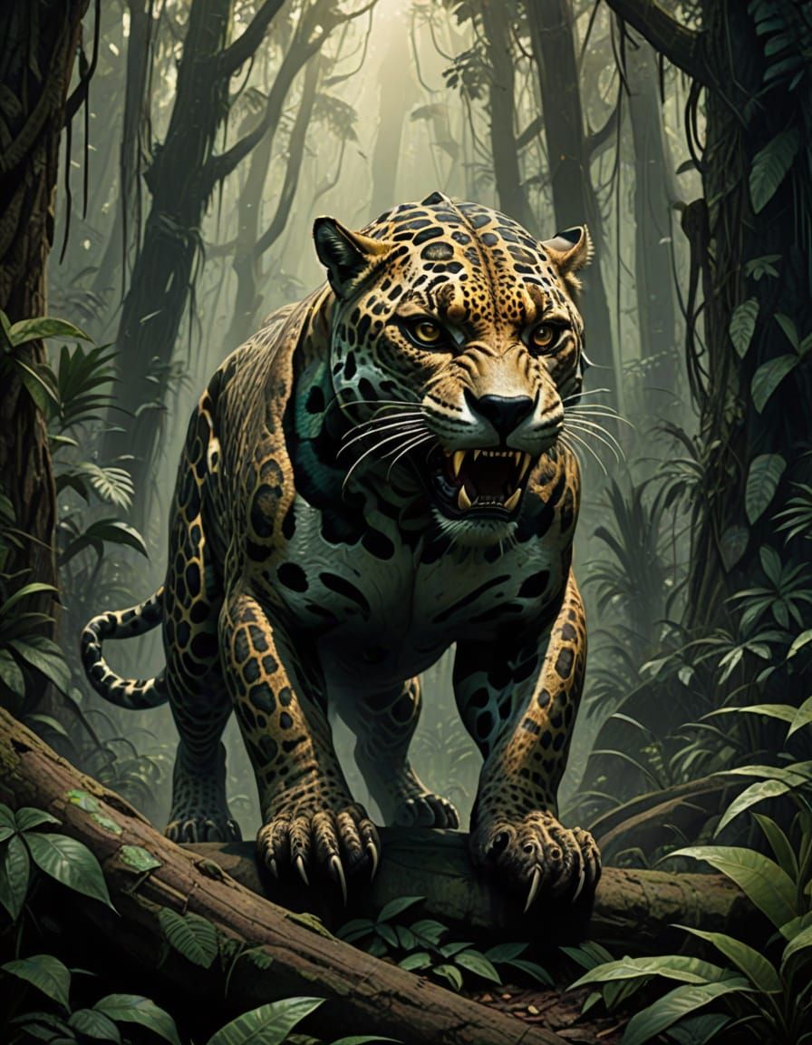 Jaguar God Awakens in Ancient Aztec Ruins