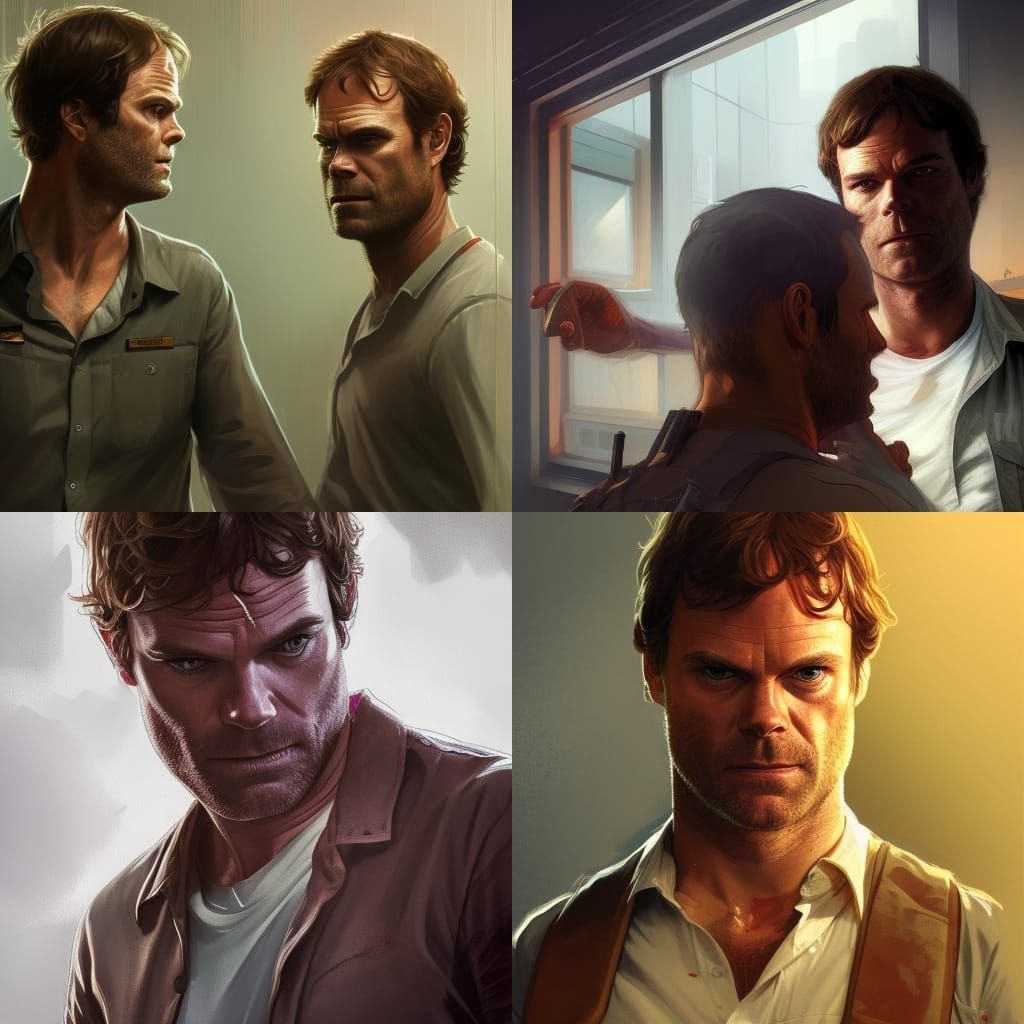 Hyperdetailed Portrait of an Arrest in Art Nouveau Style