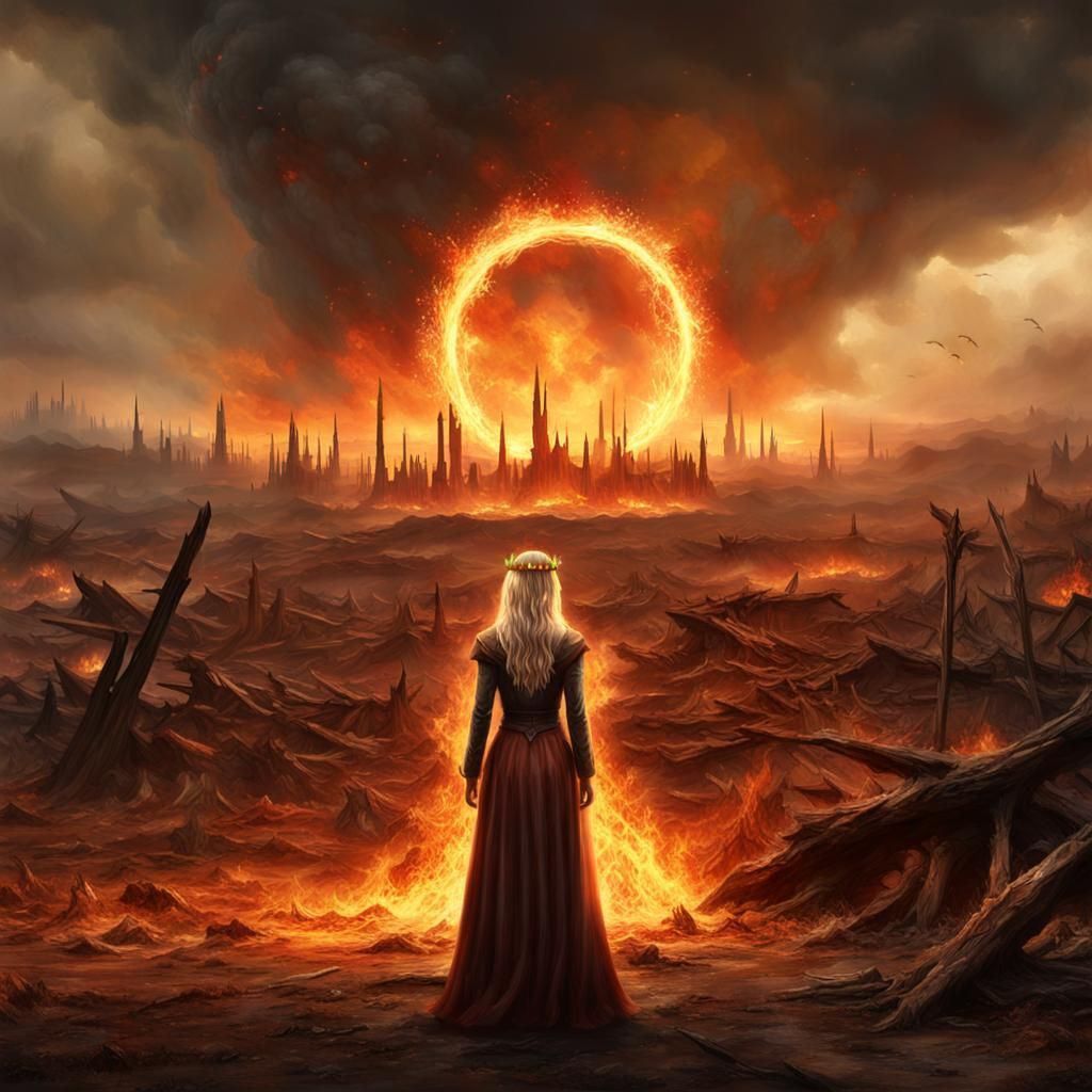 Epic Firestorm: A Woman's Stand Against Demons