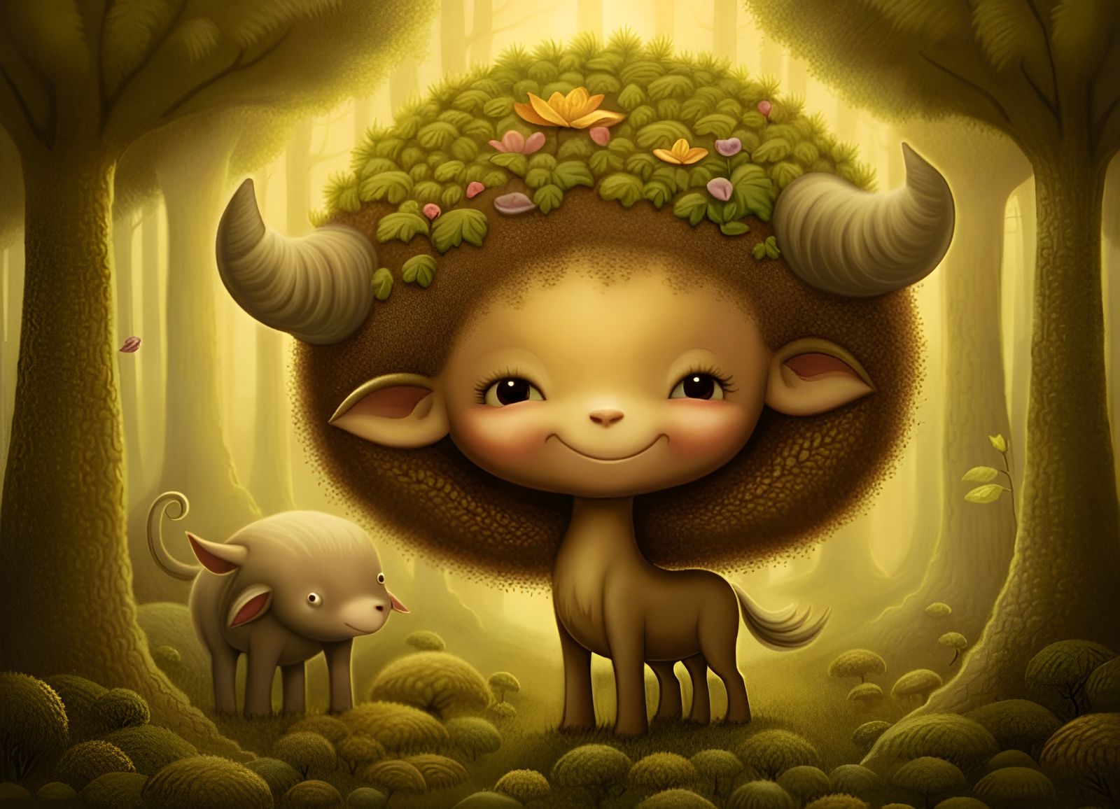 Dream Forest: A Smiling Baby Centaur