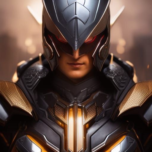 Kamen Rider Black Sun Portrait in Hyperreal Style