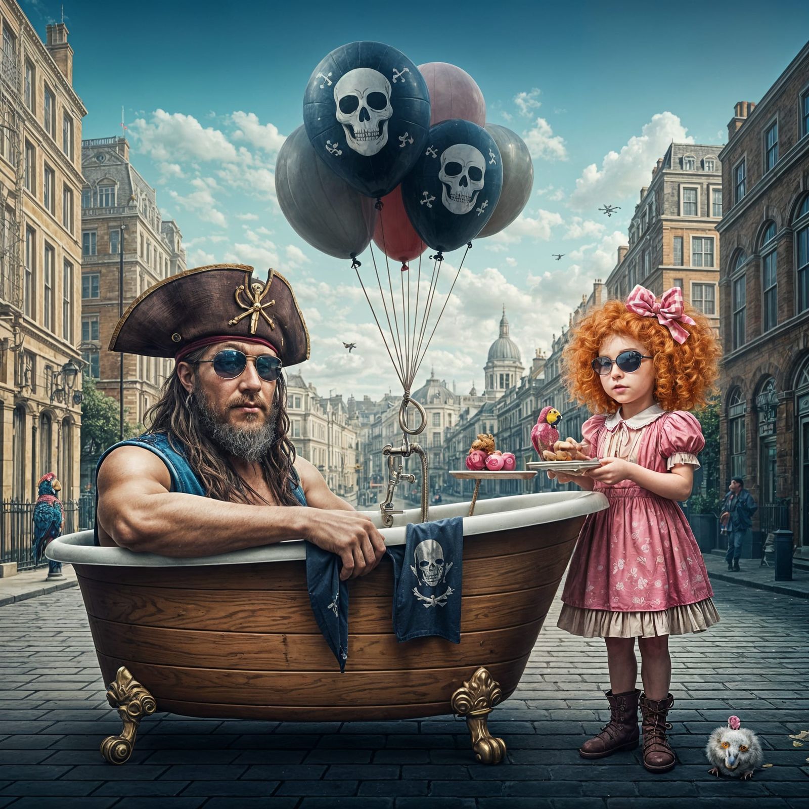 Pirate Family's Balloon Journey Over London