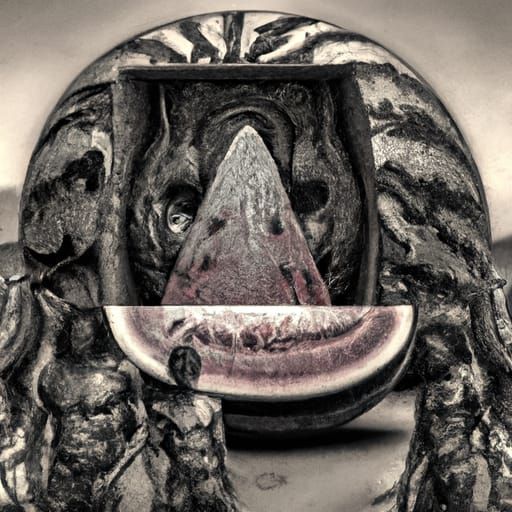 Watermelon Night: Detailed 3D Pencil Sketch of DJ Oracle