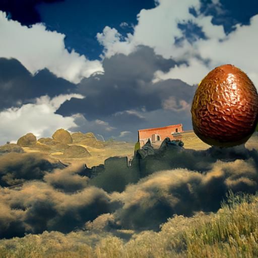 Surrealist Dreamscape: A Magritte-Inspired Matte Painting
