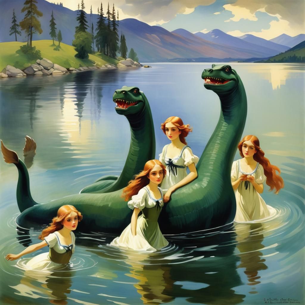 Loch Ness Monster Devours Poetesses in Theatrical Style