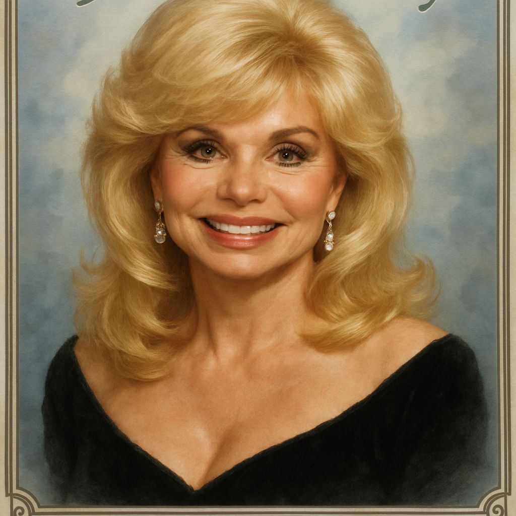 Elegant Portrait of Loni Anderson as Memorial Art