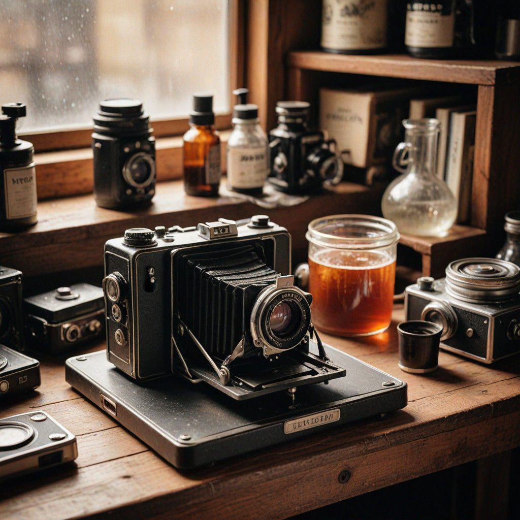Vintage Cameras and Darkroom Photo Processing Gear.