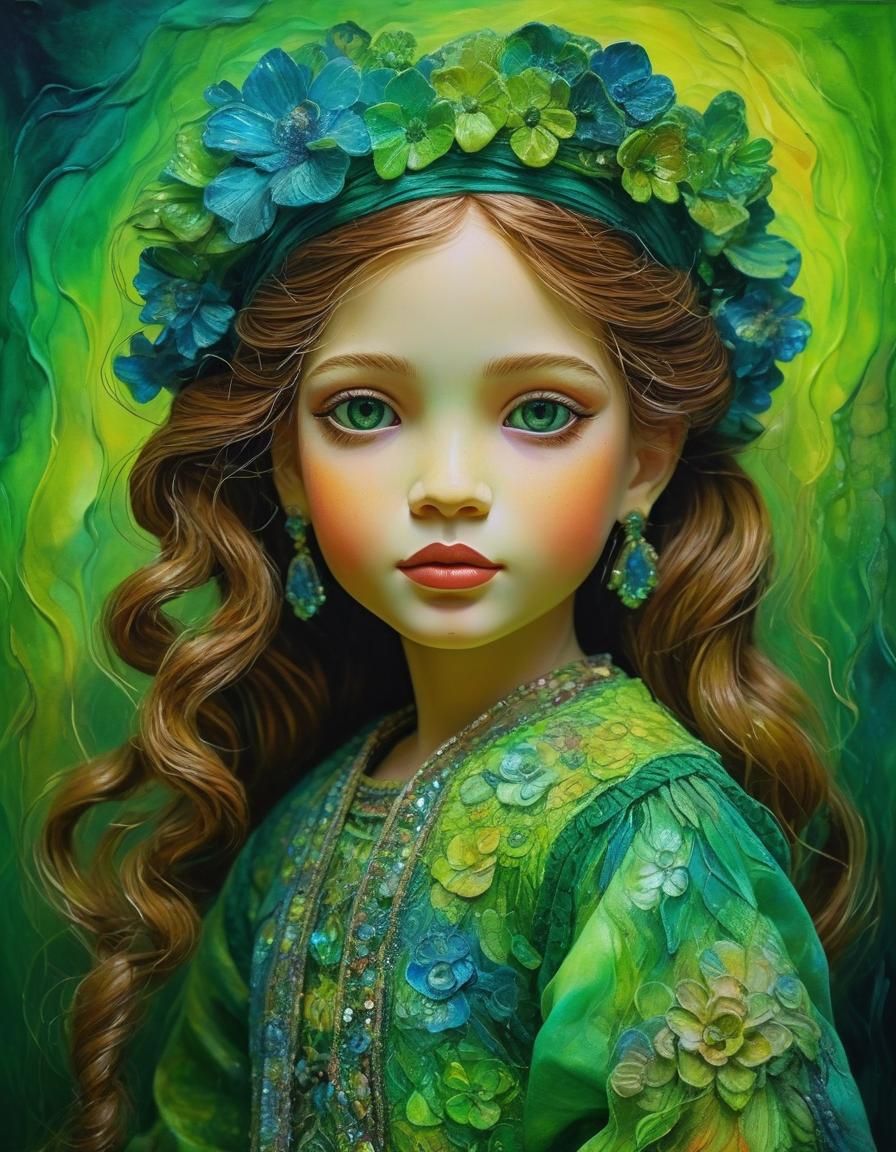 Beautiful Girl Doll in Fauvism Style