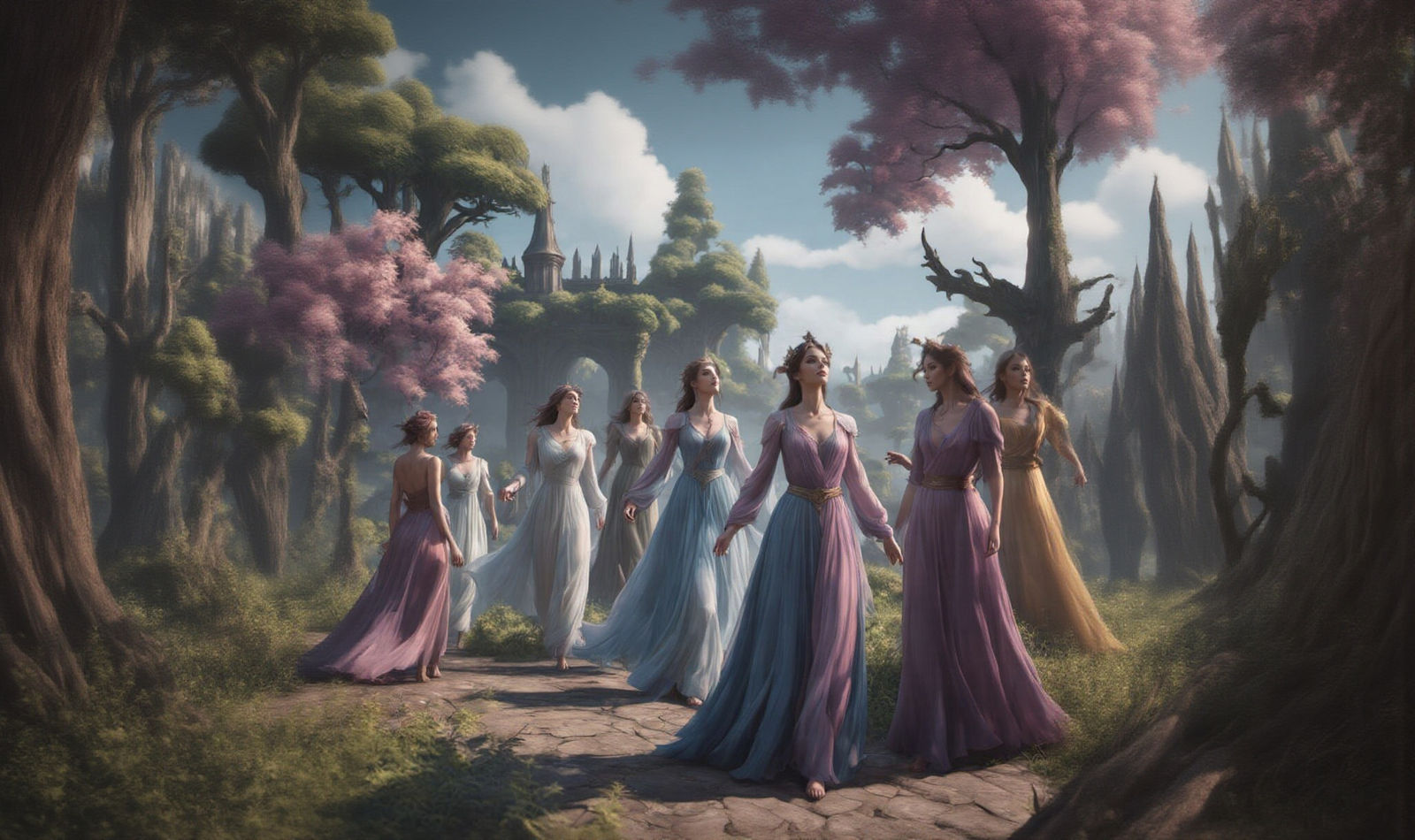 Fantastical Women in Sheer Dresses, Reimagined in Intricate ...