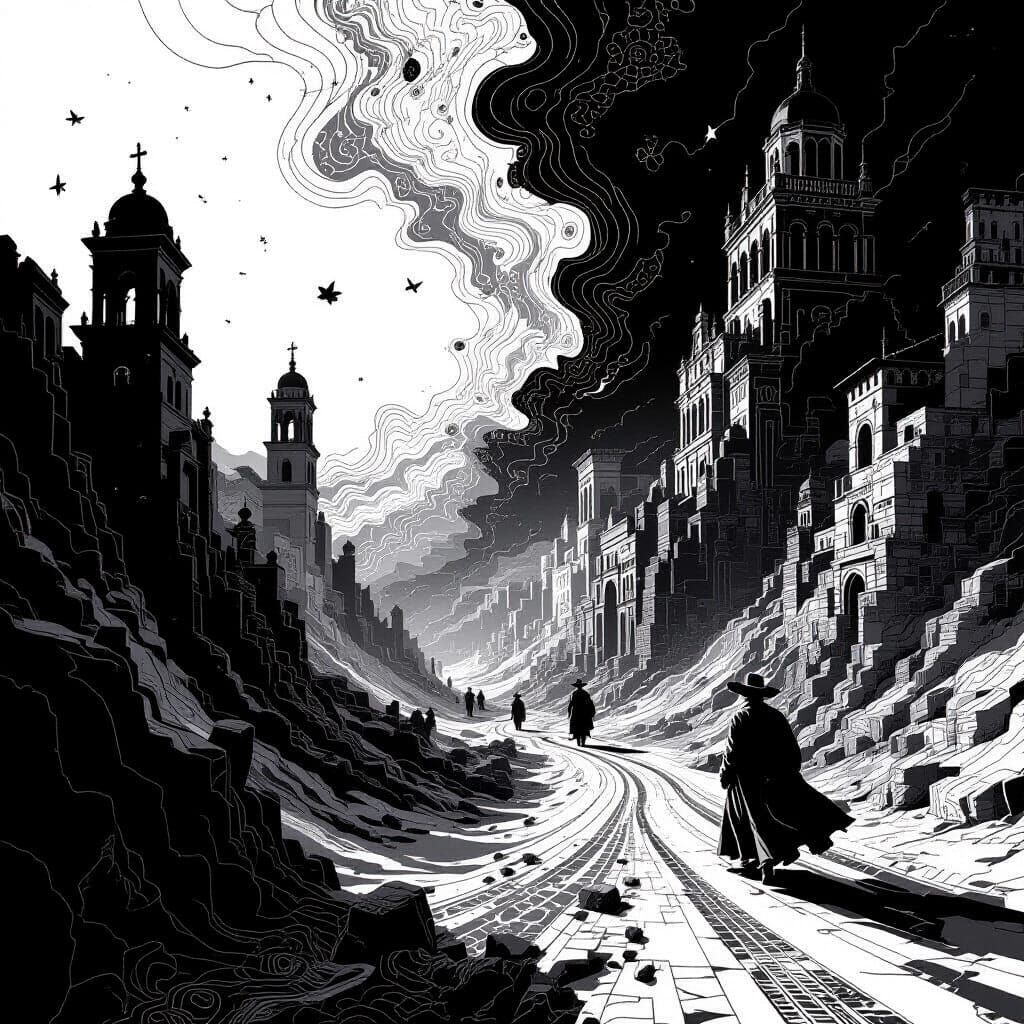 Mexican Revolution 1912 Abstract Vector Fractal Art