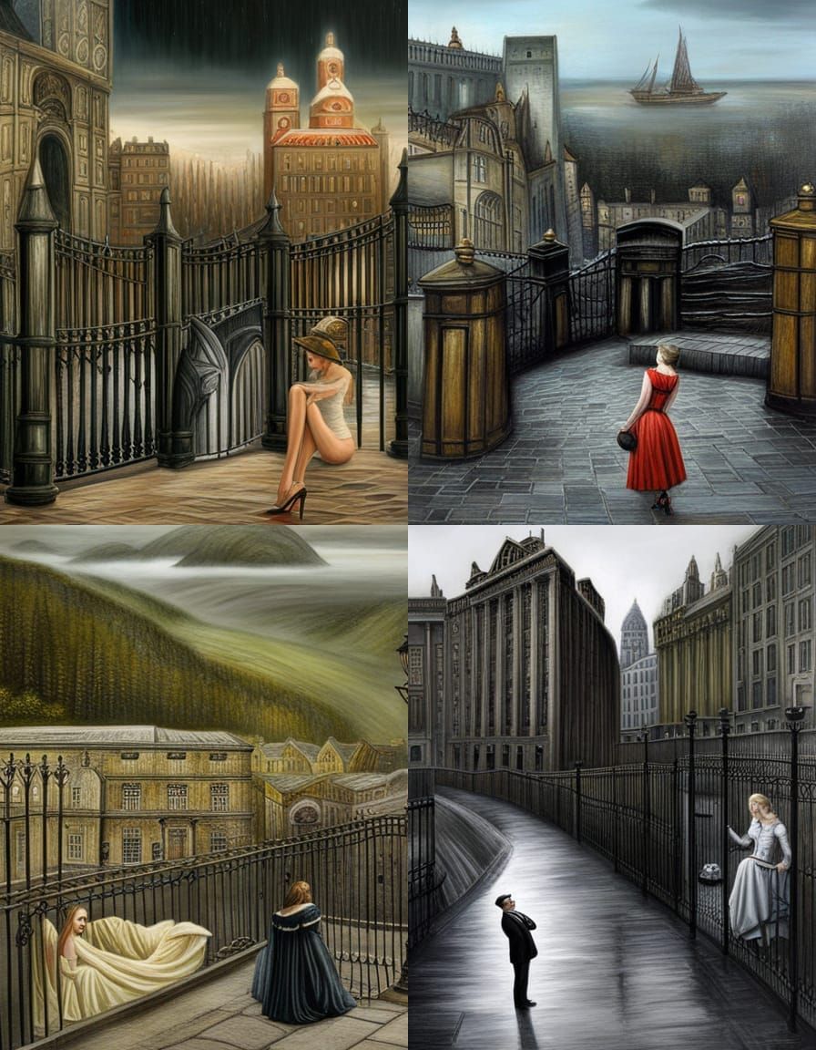 Artwork in Style of Mike Worrall