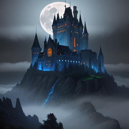 Brooding Castle Concept Art on Misty Mountain