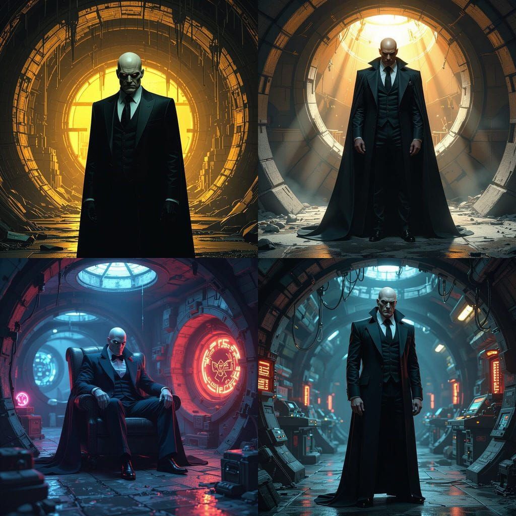 Lex Luthor in Ominous Sci-Fi Horror Style