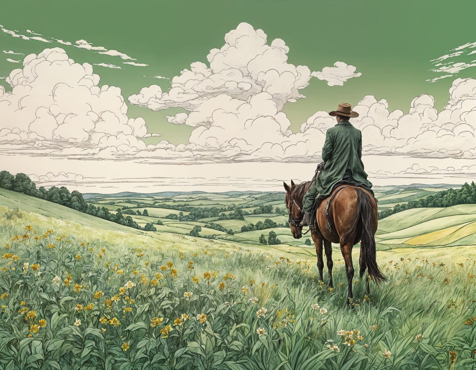 "My little horse must think it queer, to stop without a farmhouse near"