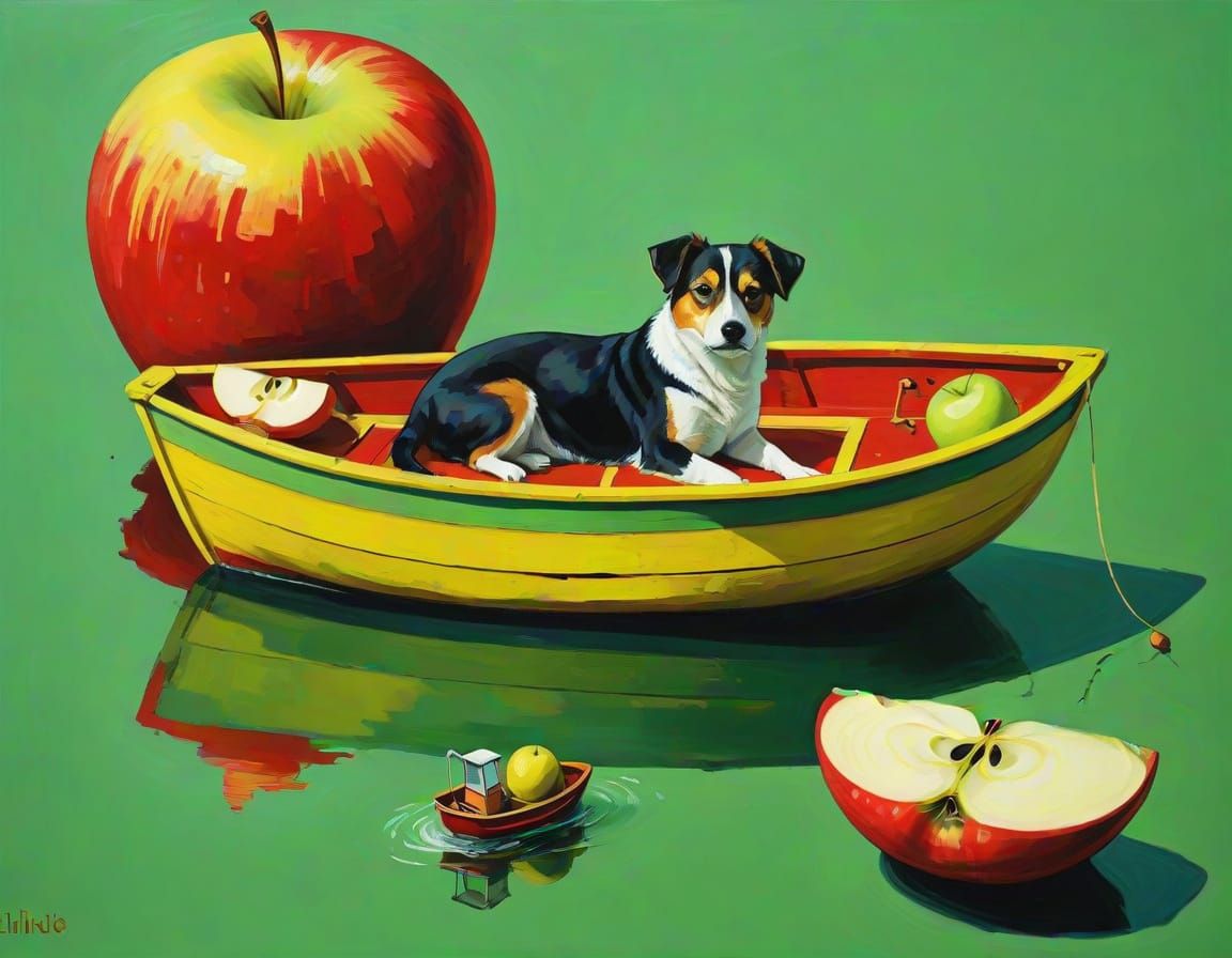 Whimsical Oil Painting in a Klimt-Inspired Style