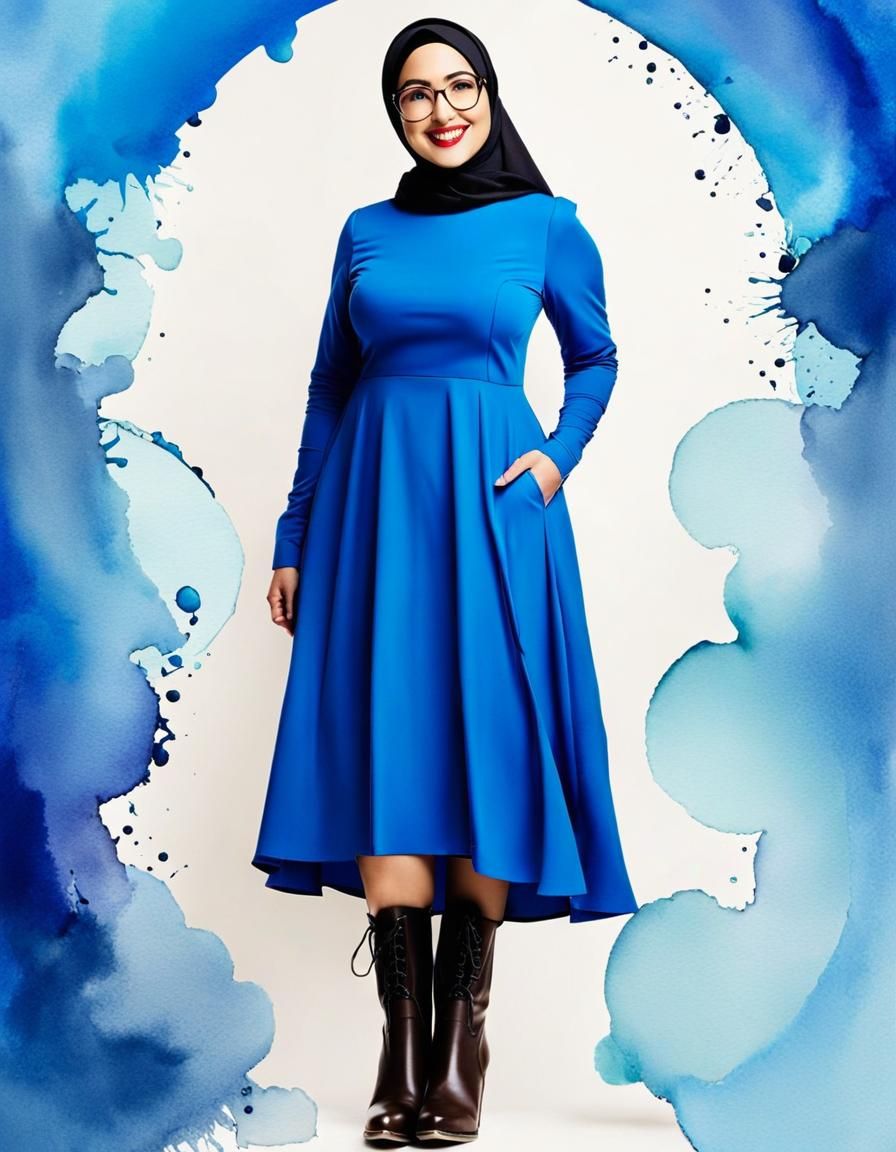 Psychedelic Pop Art Portrait of a Middle Eastern Woman