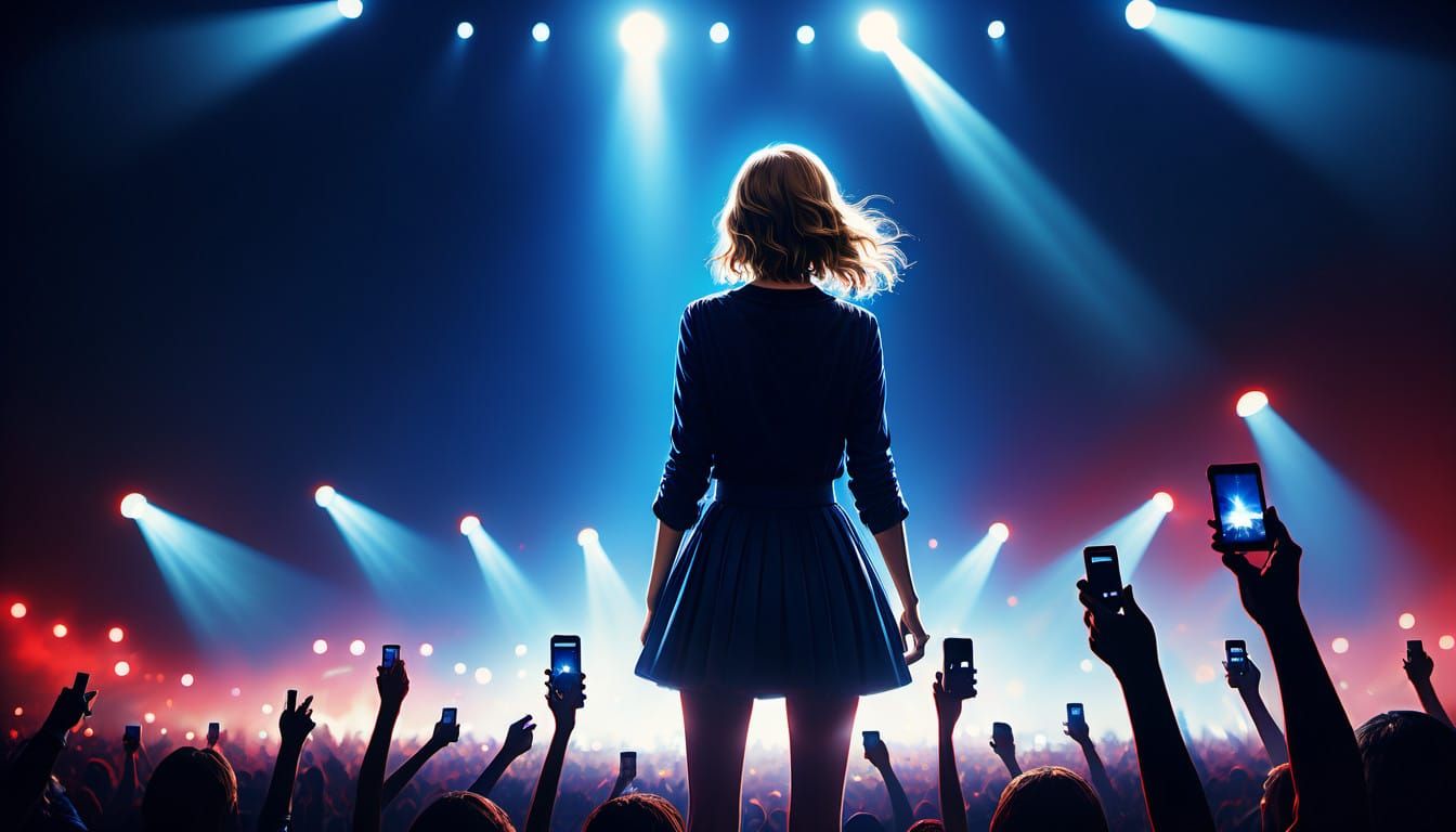 Pop Star Concert in Cinematic Style