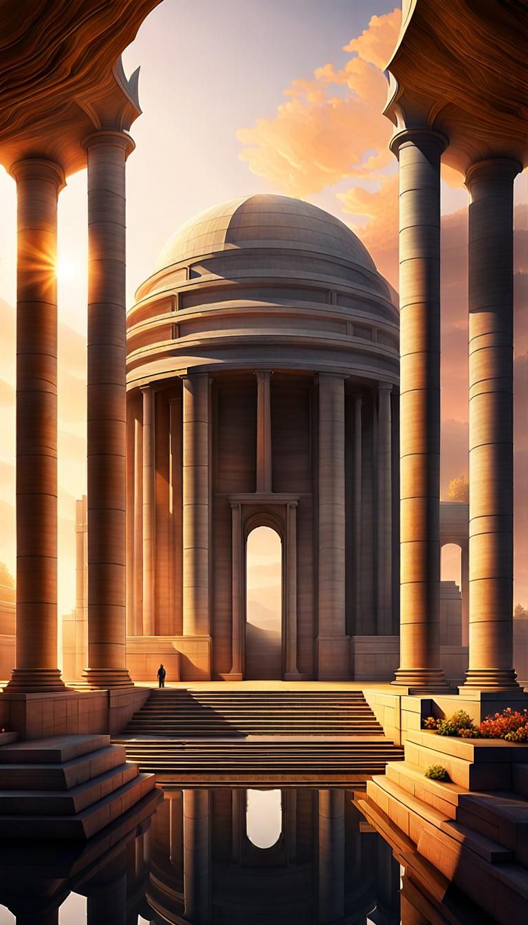 Grandiose Mausoleum Towers Majestically Over the Landscape