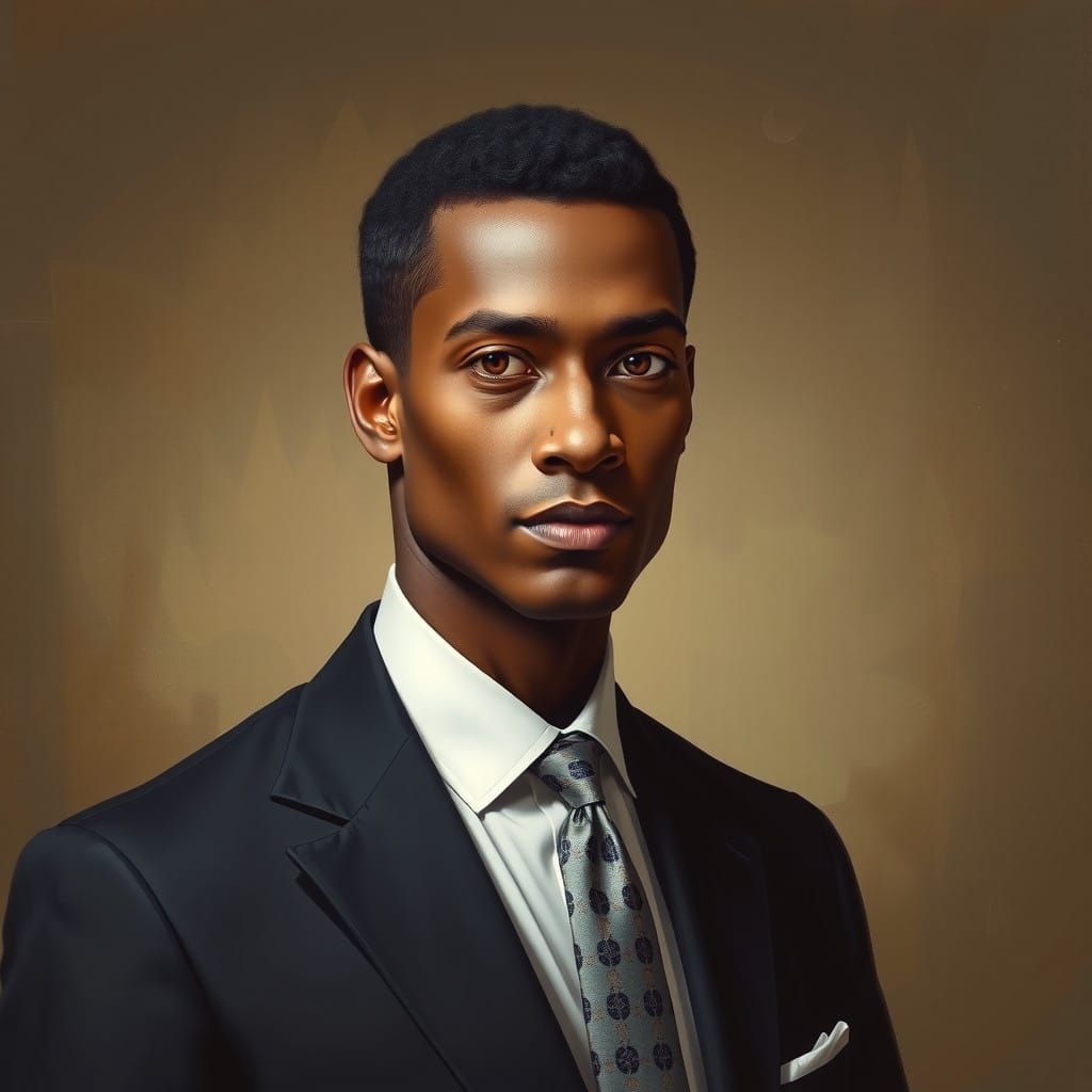 Elegant Gentleman Portrait in Classic Realism Style