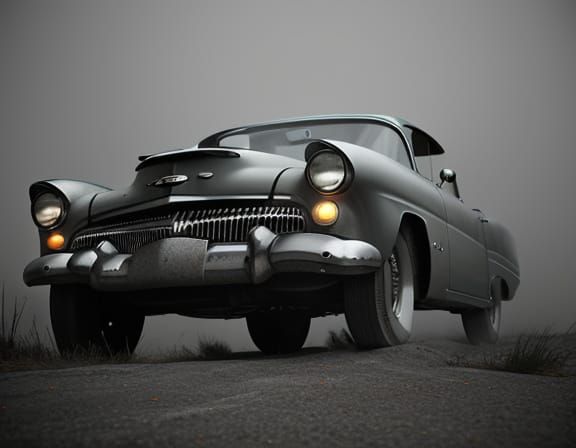 Retro Street Scene Under Sodium Glow