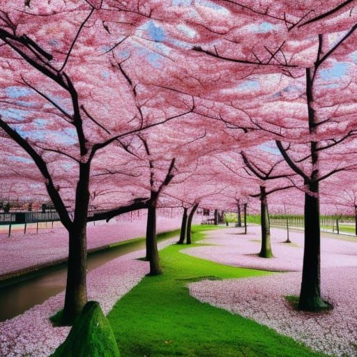 Hyperrealistic Cherry Blossoms in High Resolution