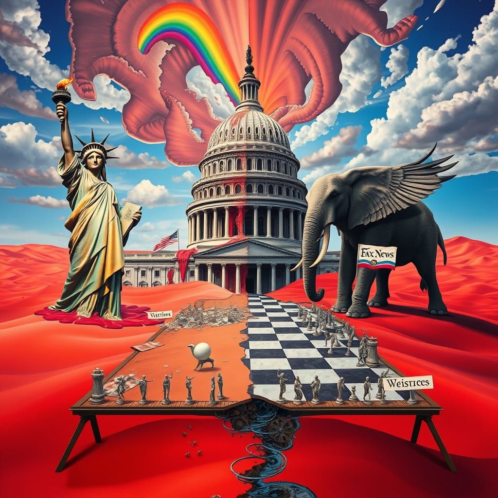 Surrealist Vision of America's Divided Politics