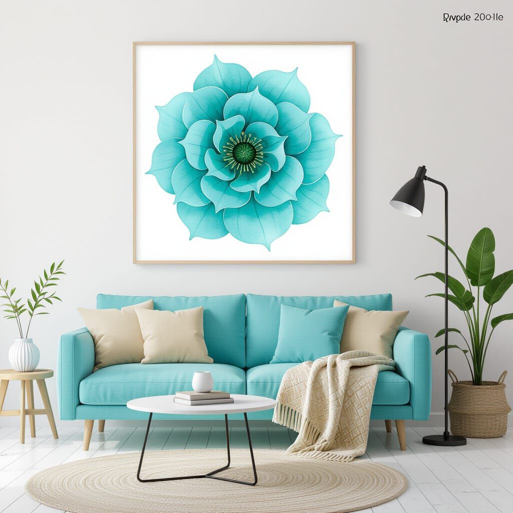 Realistic Turquoise Watercolor Filter