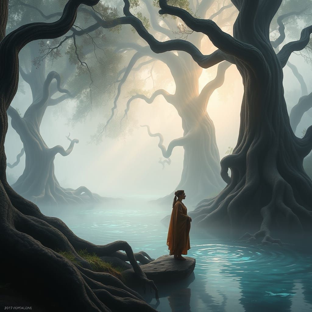 Enchanted Forest Visionary in Ethereal Glow