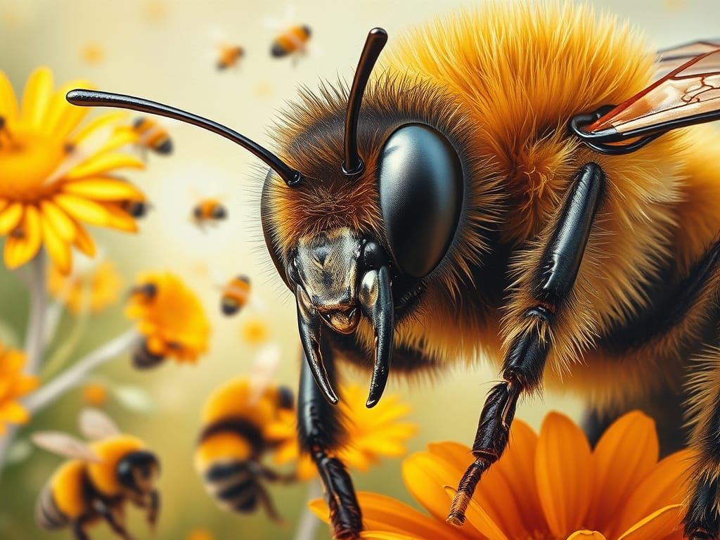 Giant Bee in Photorealistic Artwork