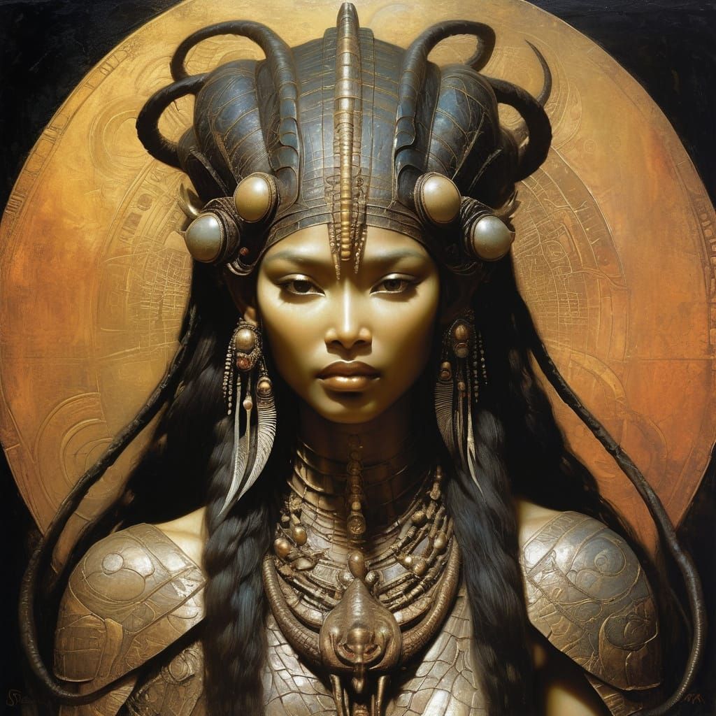 Surreal Cobra in Mystical Realm, Symbolist Art