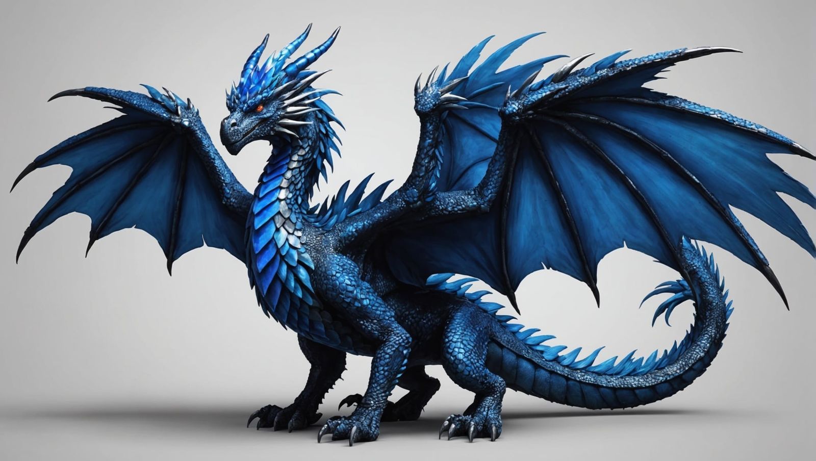 Feathered Sapphire Dragon: A Vibrant Fantasy