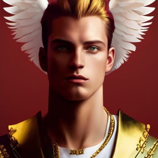 Angelic Prince of Heaven with Gold Accessories