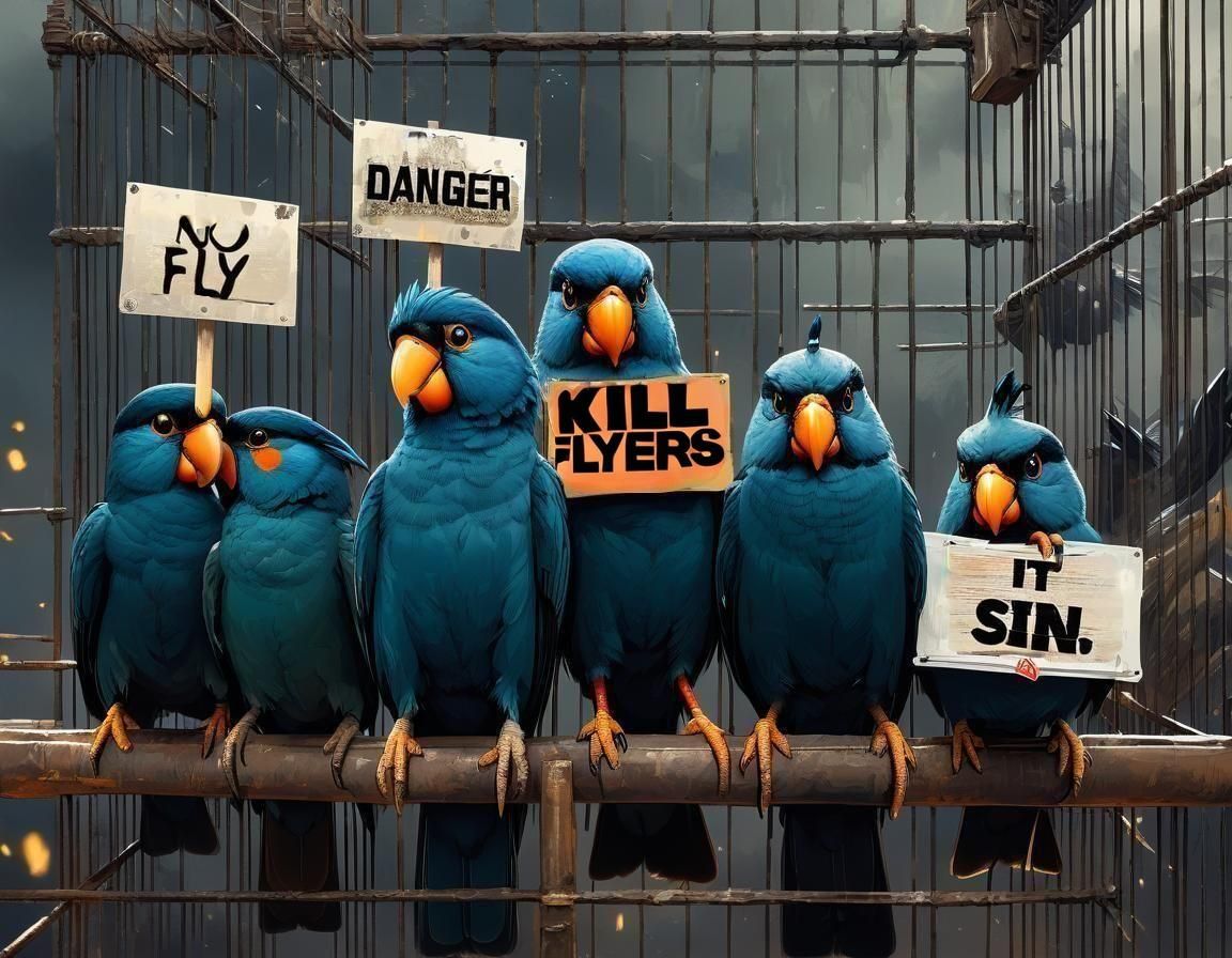 "Birds born in a cage think flying is an illness"