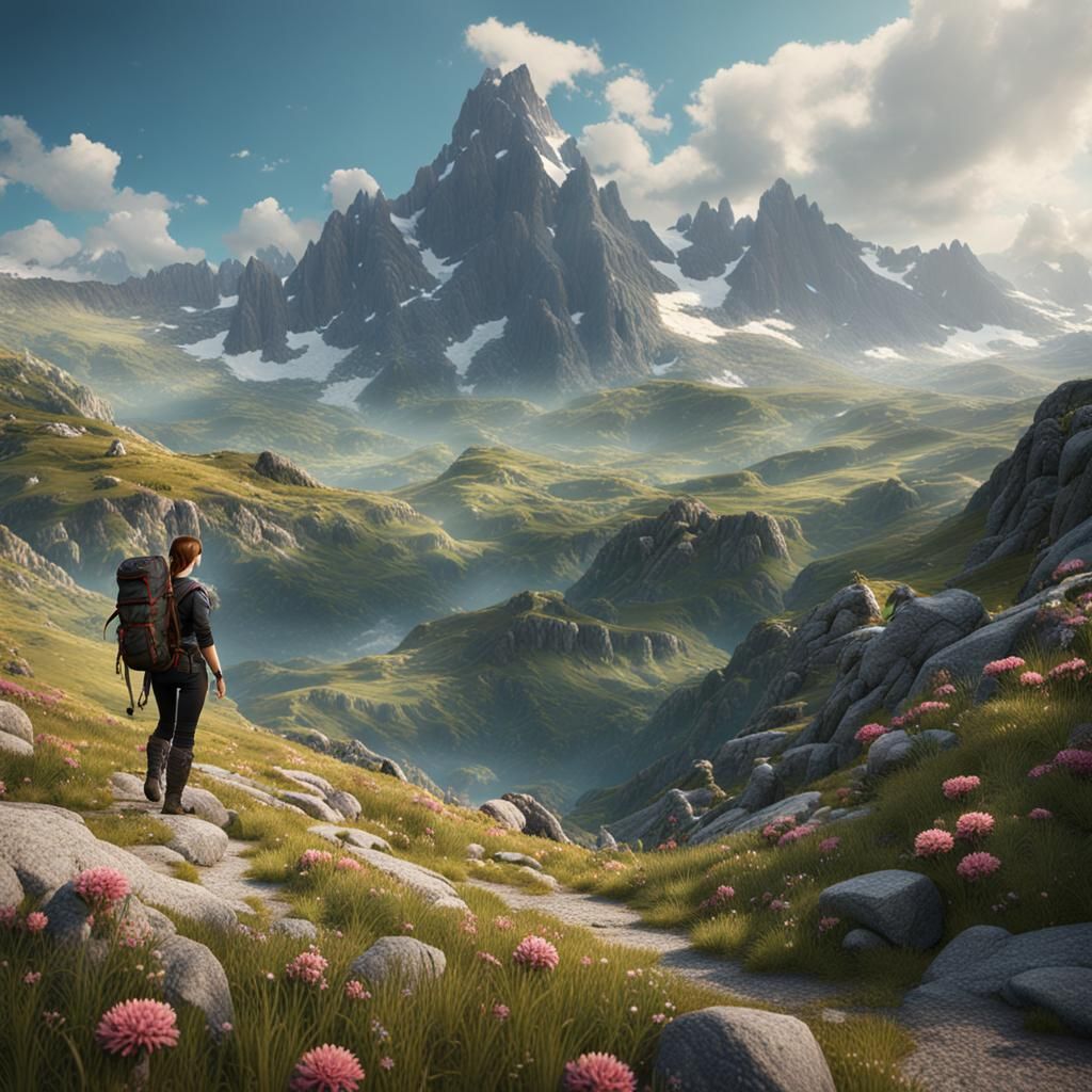 Bobbi Morse in Alpine Mountain Landscape