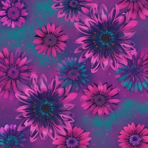 Restful Astral Daisies with Glimmering Gemstones