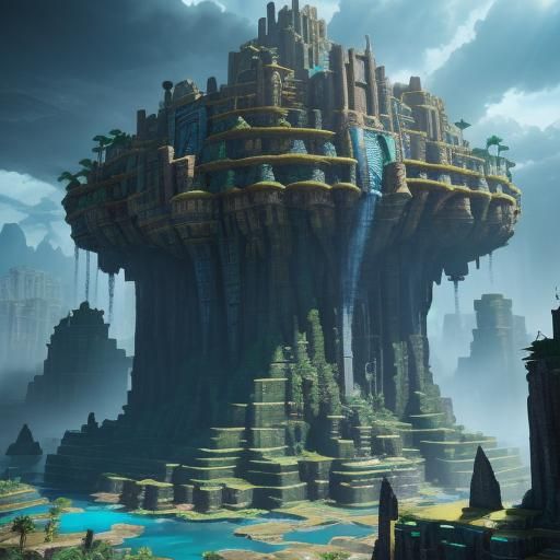 Psychedelic Atlantis: 3D Game Cinematic Render