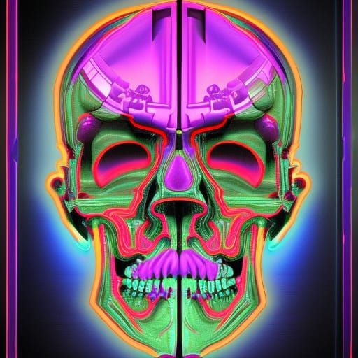 Technocore Mind Meld with Evil God in Hyperrealism